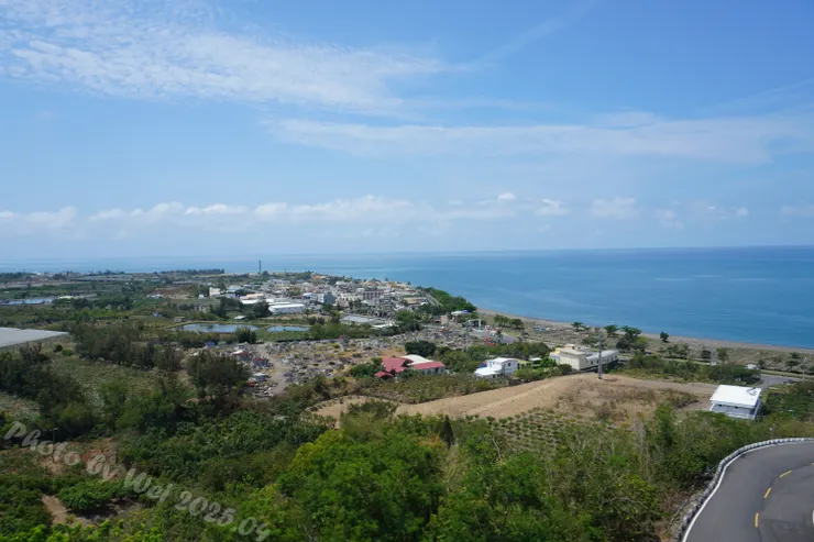 準備轉彎往東之前的台灣海峽