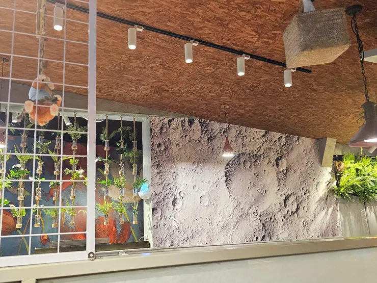 店面改裝了一些,但我們想守護的那份味道,27 年來從未變過。順帶一提,店裡的植物牆跟室內改裝,都是老闆親手打造的。