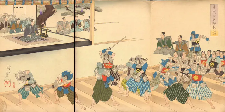 圖片出處：豊原周延《千代田之御表 武術上覧》