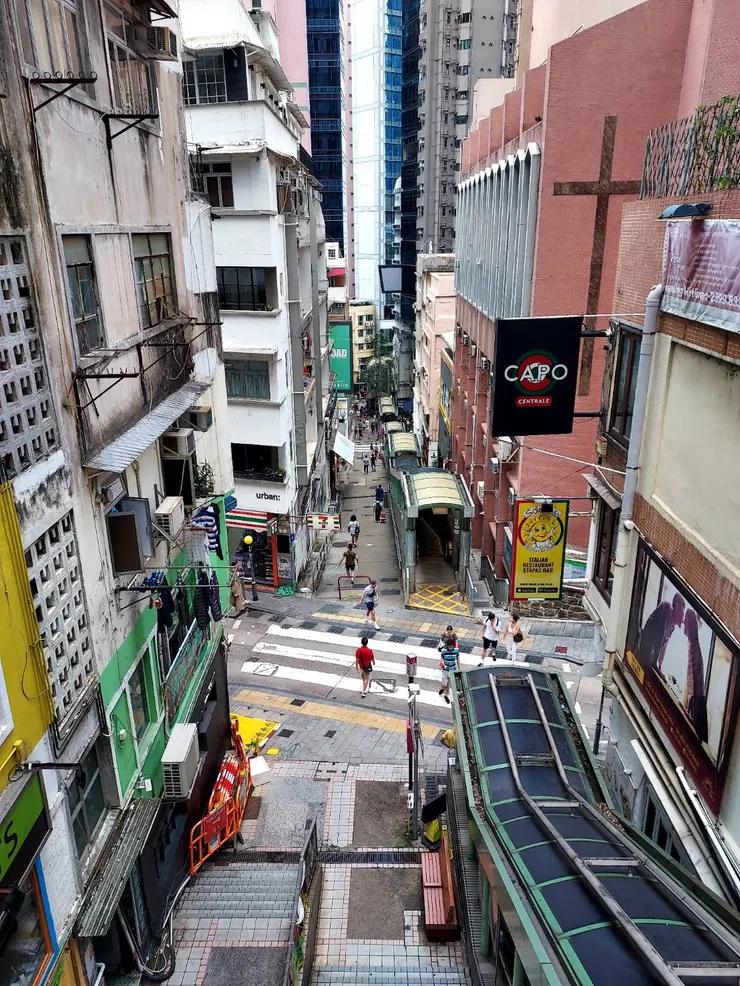 中環手扶梯,長長又斜斜