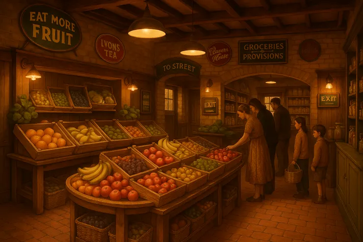 非常鄉村風、色調溫暖的小超市 - ChatGPT