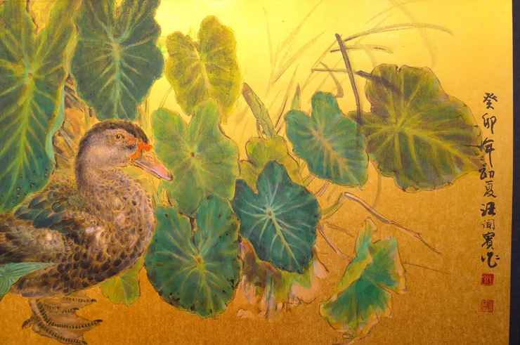 〈池塘野趣〉局部－芋頭