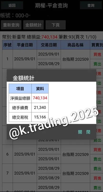 帳A-期貨已實現