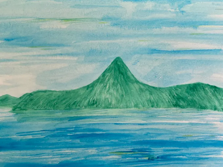 海浪夾著風和雨,像說一個海的故事。