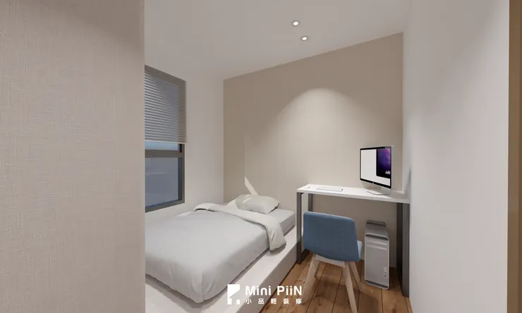 次臥_床頭奶茶色舒心配色