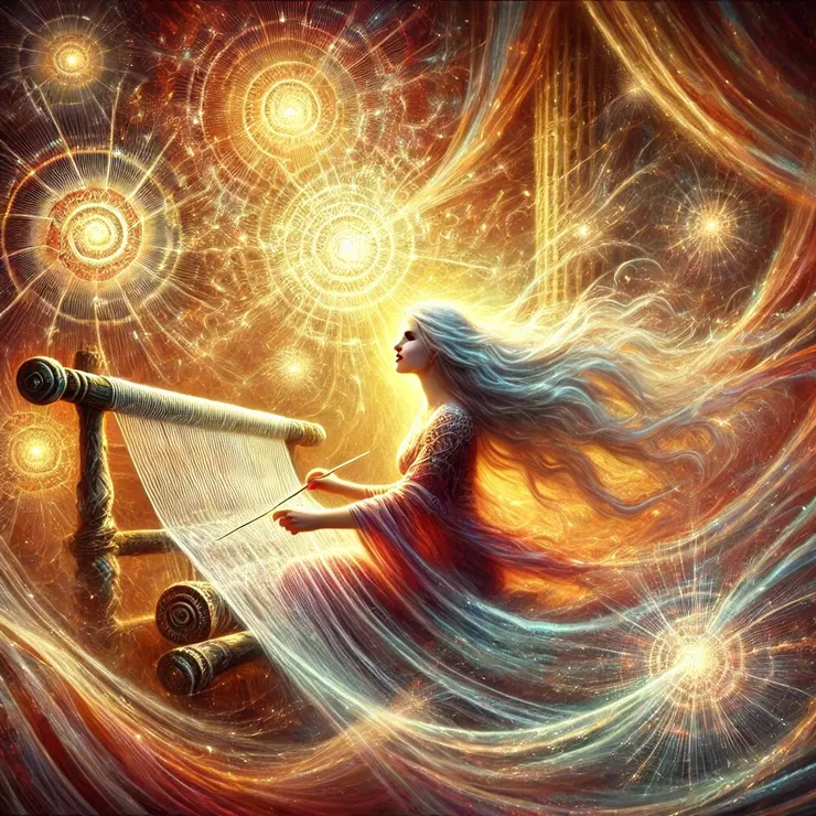 With delicate hands and an unwavering focus, she wove dreams on an ancient loom, each thread infused with joy, courage, and comfort.