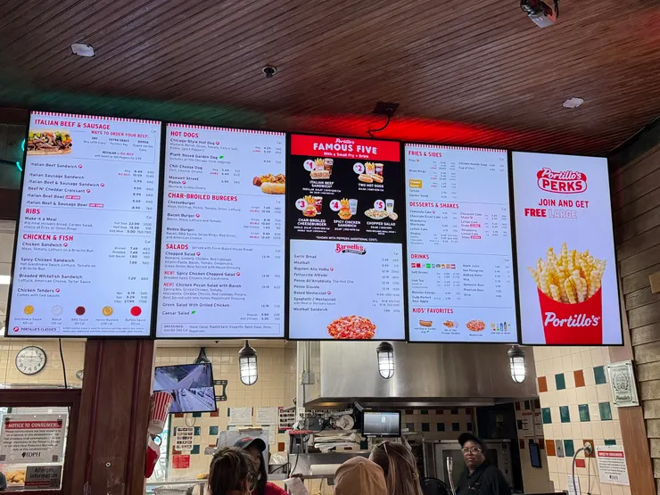 Portillo's菜單