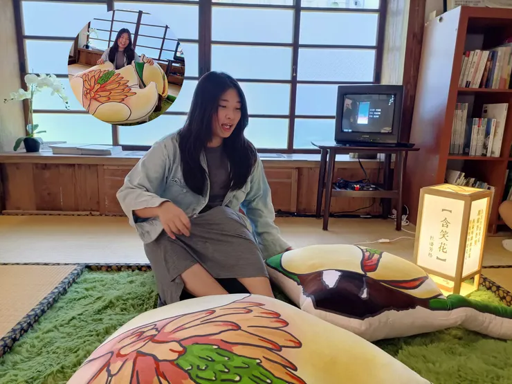 含笑花藝術布置 聽說是很多人打卡拍照的設計唷！不妨也來合影一張留念吧！