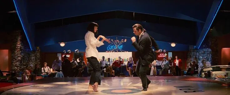 Mia Wallace and Vincent dancing Jack Rabbit Slims