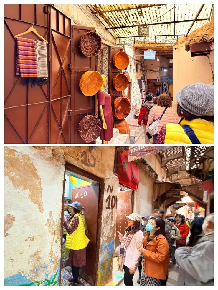 往皮件商家露台的入口