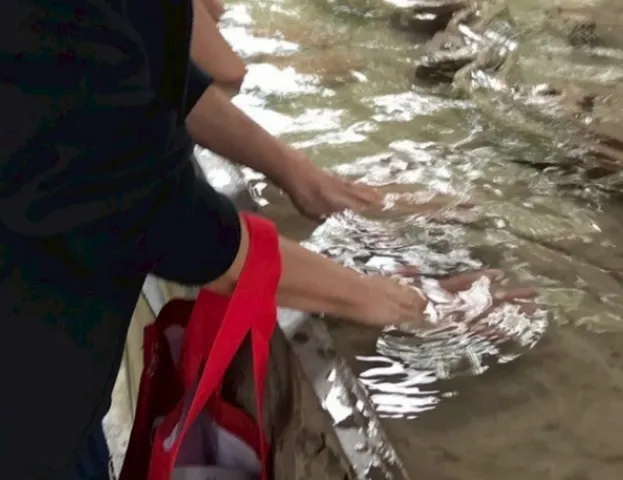 新北投車站入口處的手湯區