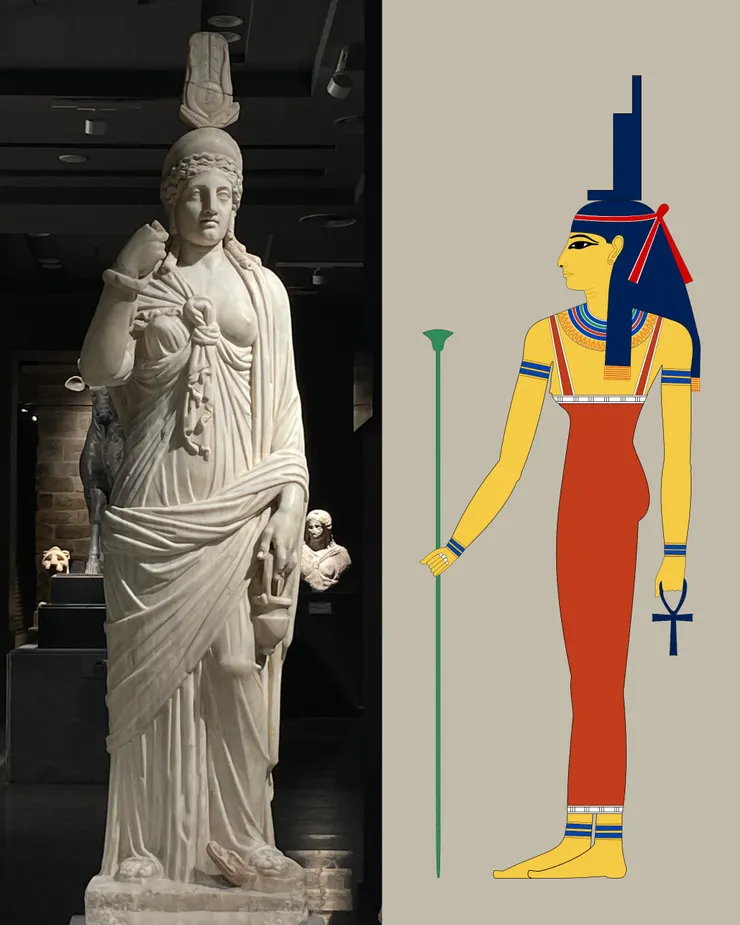 被爆改成希臘-羅馬人的埃及女神伊西斯