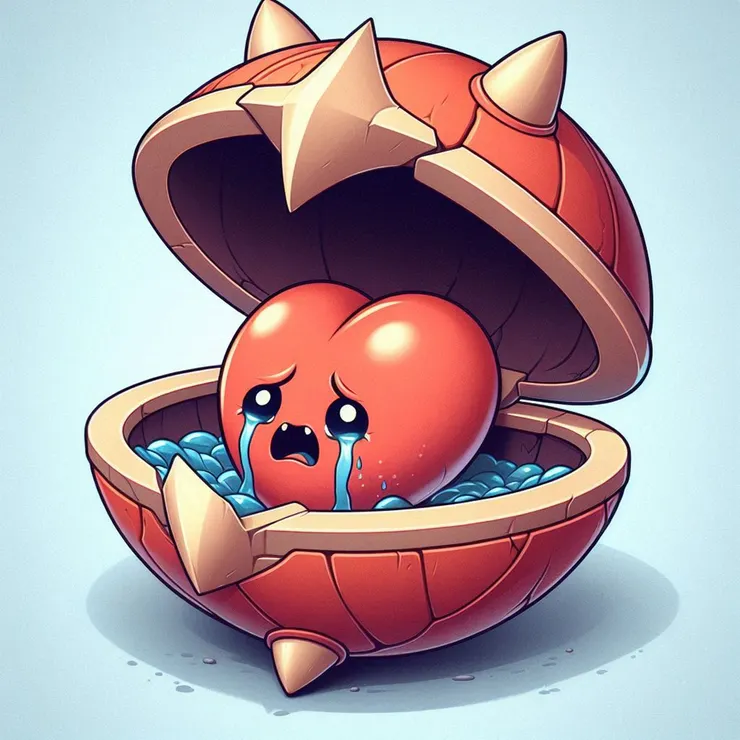 可憐的被堅硬外殼封閉的心 (小昕咒語Bing繪圖)