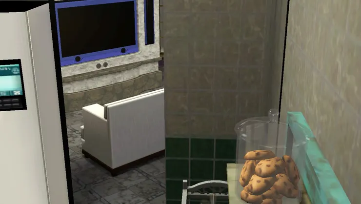 架子上有我最喜歡的巧克力曲奇!