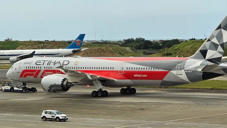 這是阿提哈德航空的波音787彩繪機!