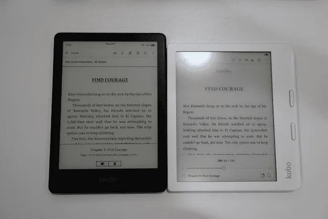 Paperwhite 5與Libra 2的閱讀界面都十分友善