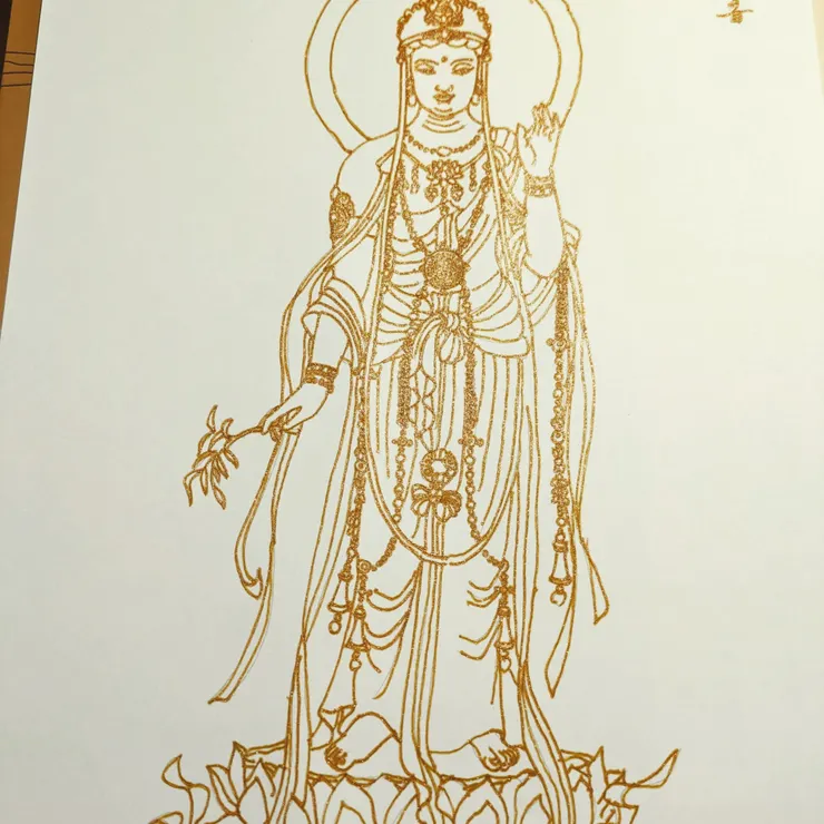 描繪觀音聖像