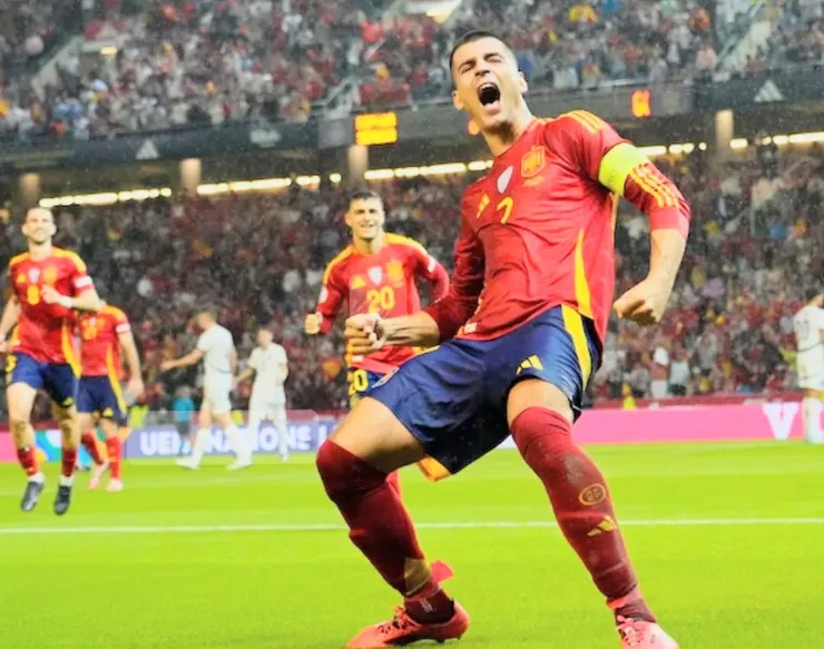 莫拉達射入一球助西班牙領先2:0