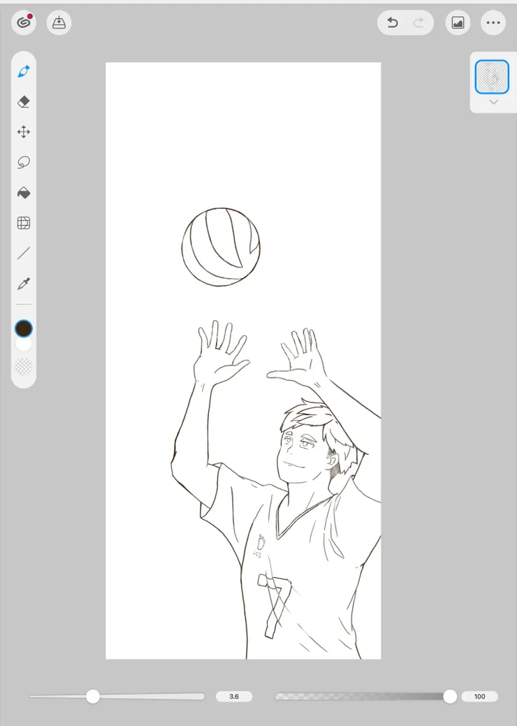 最後確認的線稿