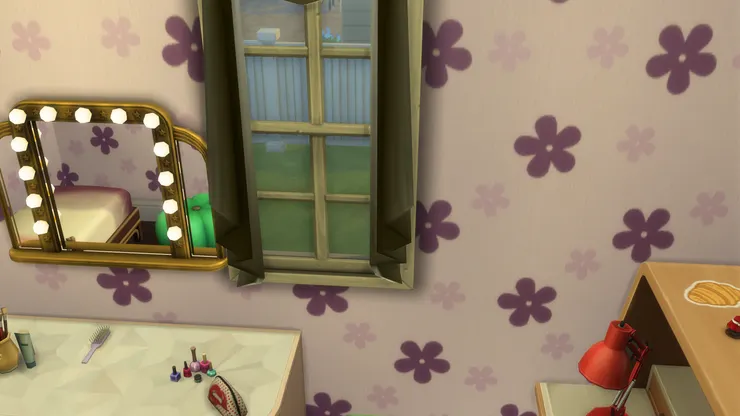 窗簾選了深色的,沒什麼特別。