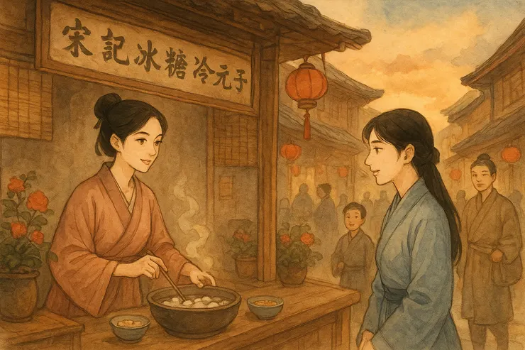 雖然沒有藕色裙子，但不妨事。牌匾的字很是不錯，歡喜。