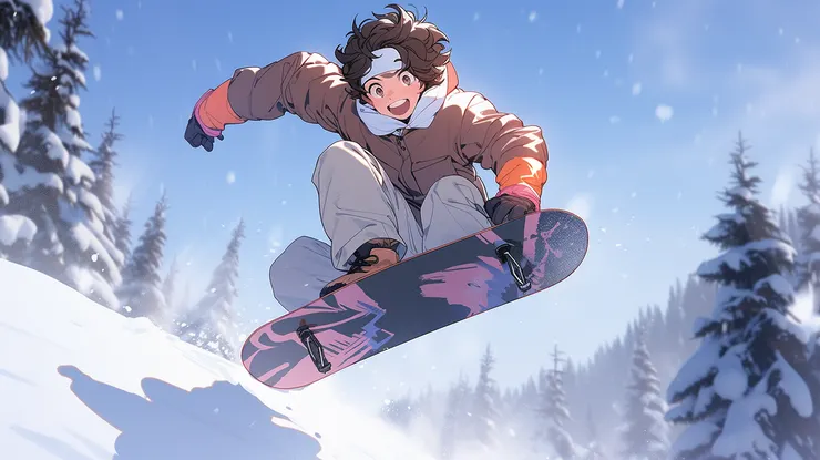 Thomas在熊城滑雪場玩花式滑雪板2