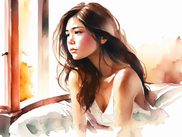 醒來時不僅懷疑夢的真假，發現是一場空時更是落寞 (AI繪圖：Recraft AI)