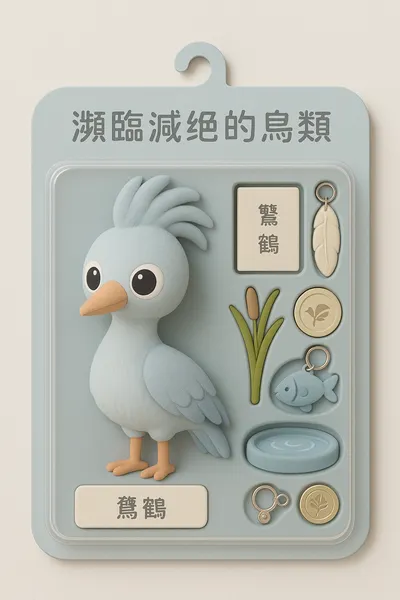 ChatGPT 4o - 公仔設計 - 【鷺鶴】