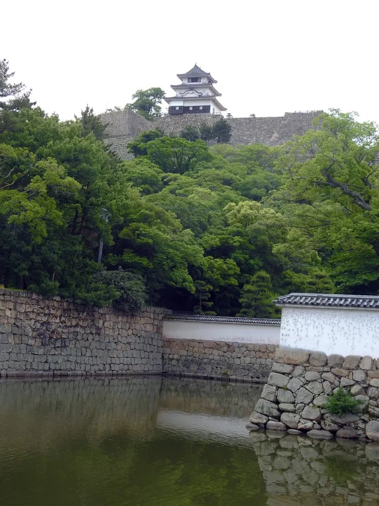 丸龜城高聳在四層石垣之上