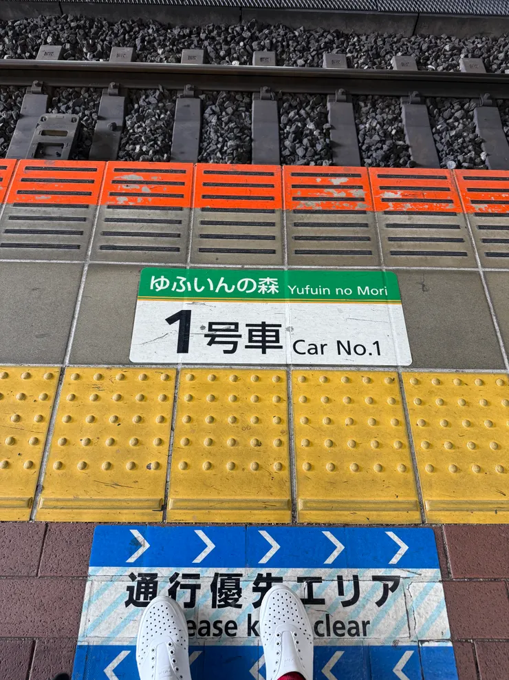 月台標示的很清楚,但沒有看腳邊就會錯過