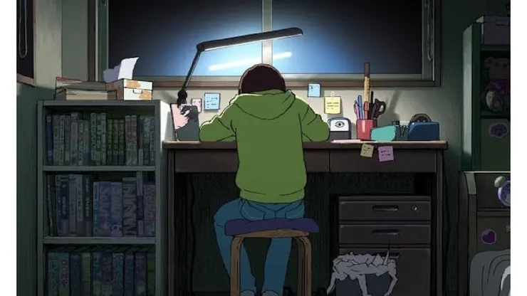 電影開頭便聚焦藤野在創作中的背影