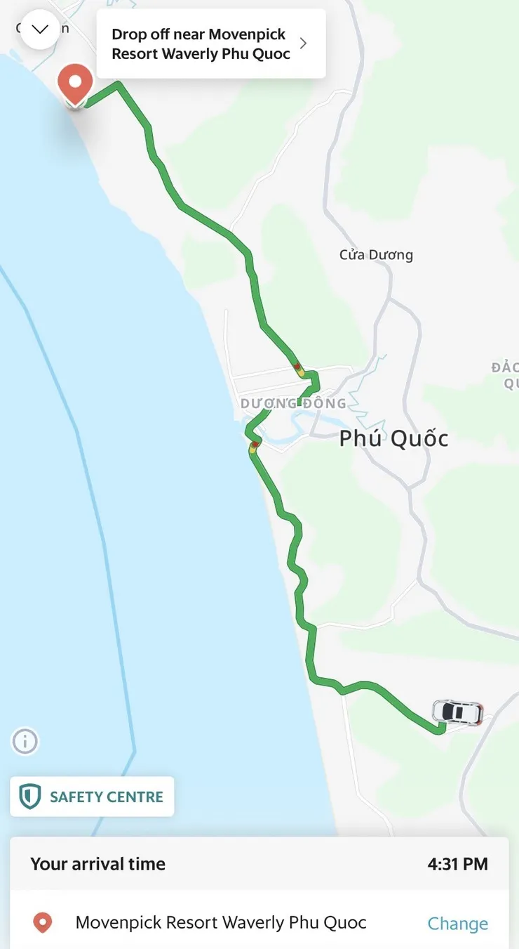 Grab app顯示的地圖