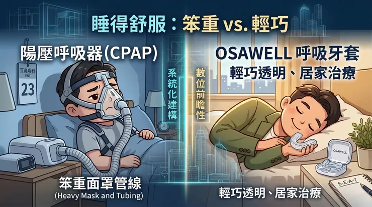 傳統呼吸器 VS 呼吸牙套