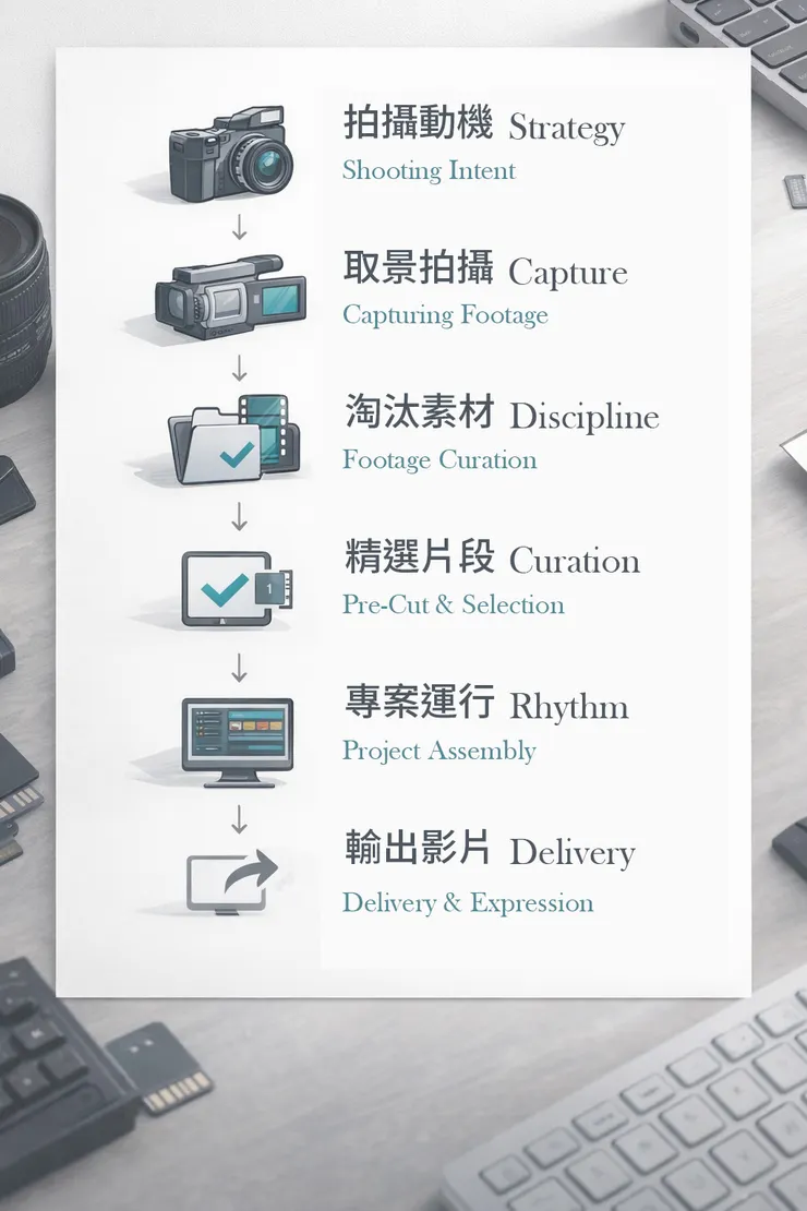 從拍攝到完成的影片剪輯流程