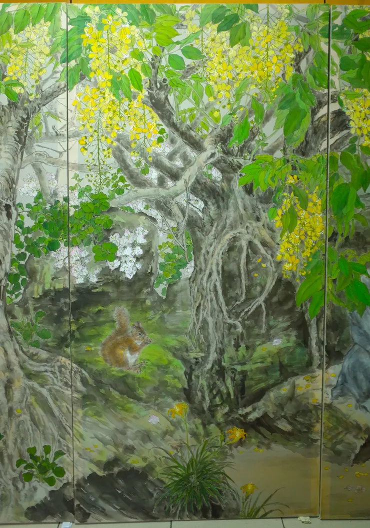 〈黃山谷詩意〉局部－左中屏