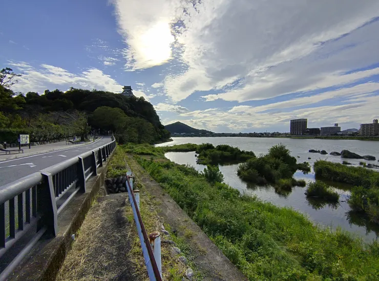 從木曾川看犬山城的美景