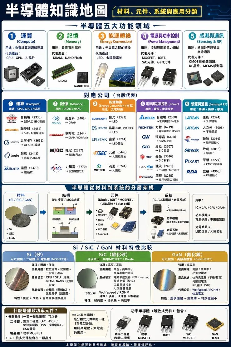 半導體五大功能