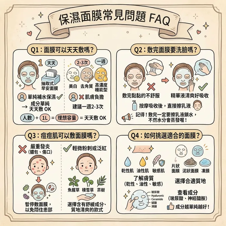 保濕面膜常見問題FAQ 