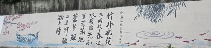 「惠崇春江晚景」—— 新莊港的「泥沙淤積」悲歌 第一面牆頭詩:「竹外桃花三兩枝,春江水暖鴨先知。蔞蒿滿地蘆芽短,正是河豚欲上時。 」 這首詩原本是在寫春天生機盎然,但在清朝中葉的台灣北部,這首詩應該要這樣改寫:「竹外桃花三兩枝,大漢溪泥「船」先知。沙洲遍地蘆芽穿,正是新莊沒落時。」 詩注:新莊當年可是風光無限的「三檔頭新莊」,靠著大漢溪的深水港,唐山駛來的帆船可以直接開到新莊廟街門口卸貨。但是!大漢溪偏偏是個傲嬌的河流,加上上游開墾導致水土流失,河道開始瘋狂淤積。 這時候,「春江水暖鴨先知」,水淺了鴨子游得很高興,但商船的船長可是欲哭無淚啊!船底頻頻卡在爛泥巴裡,岸邊長滿了「蔞蒿」跟「蘆芽」(也就是沙洲越來越大),港口變成了生態濕地。商人們看著這淤積的河道,心裡明白:新莊的航運大去之期不遠矣,該是找下一個深水港的時候了。