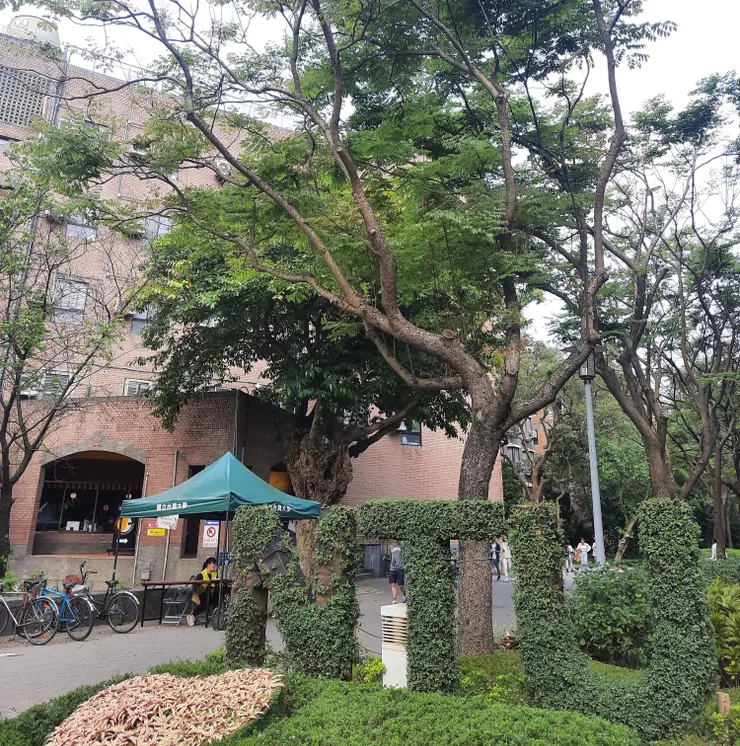 那常常往來的公館捷運站校門口