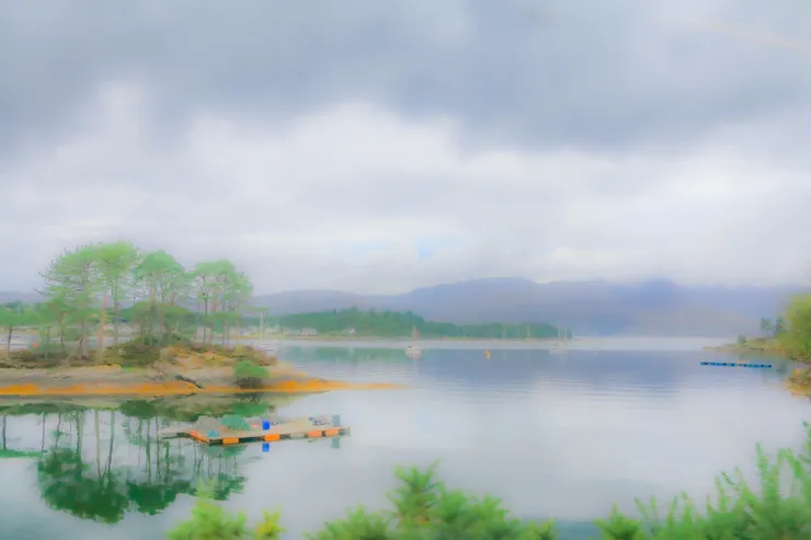 蘇格蘭高地火車兩側的景色一景