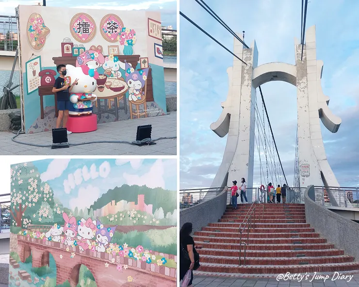 ▲龍潭觀光大池-Hello Kitty藝術裝置/圖片來源：Betty's Jump Diary