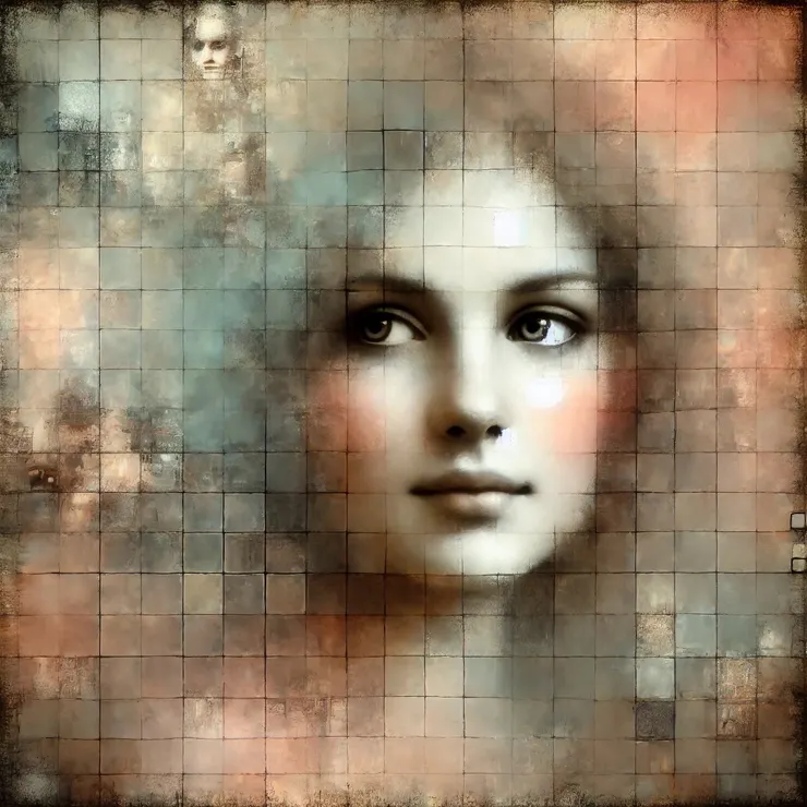 As she gathers these pieces, Jane arranges them into a mosaic of impressions — a face with eyes that almost meet yours, a mouth half-formed in a gentle smile.