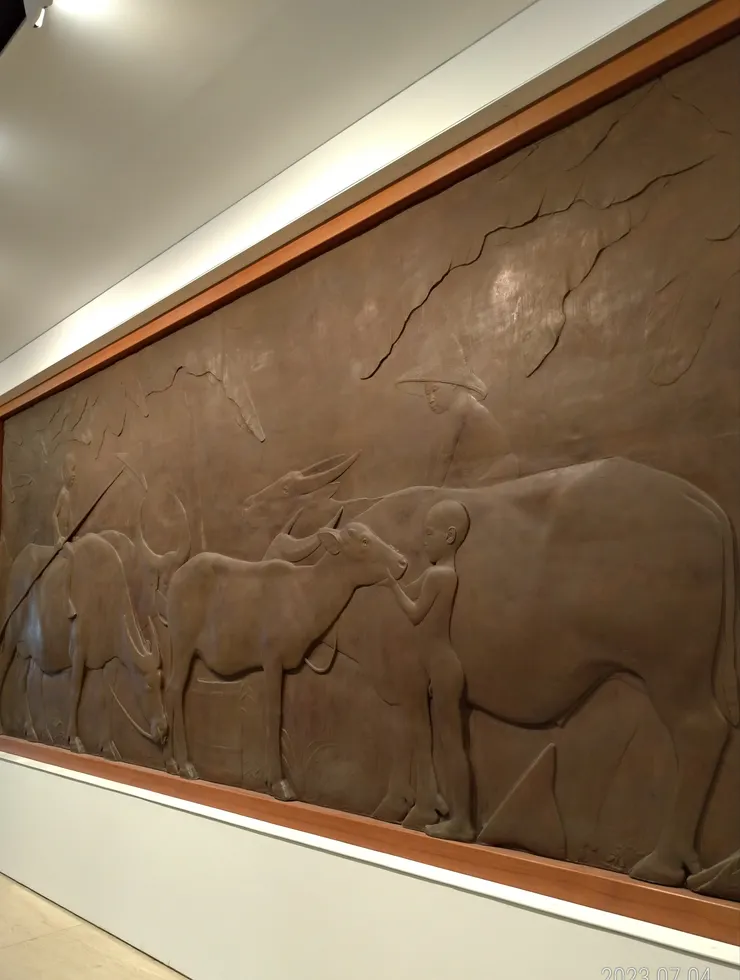 黃土水雕塑家的水牛群像，約成於1930年，高雄市美術館，自拍攝