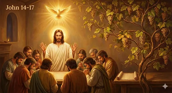 耶穌應許差遣保惠師祂是真葡萄樹也是大祭司