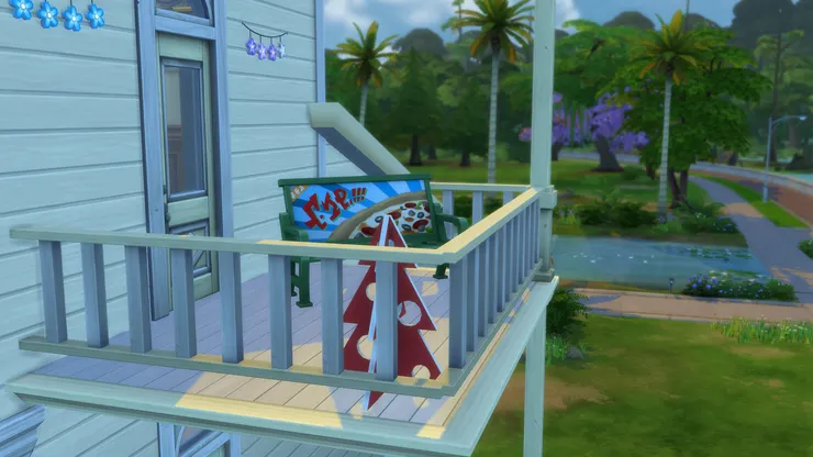 我沒有在露台放茶几等其他東西，維持簡單就好。