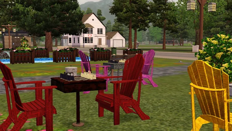 公園通常有給阿伯下棋的位置嘛，我的公園怎可以沒有？