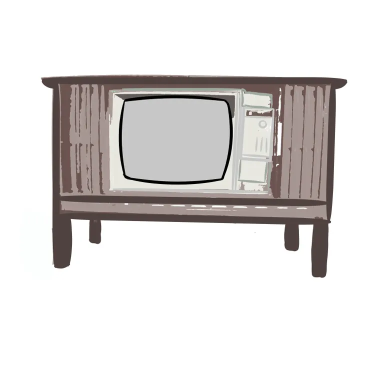 那個年代的電視機。