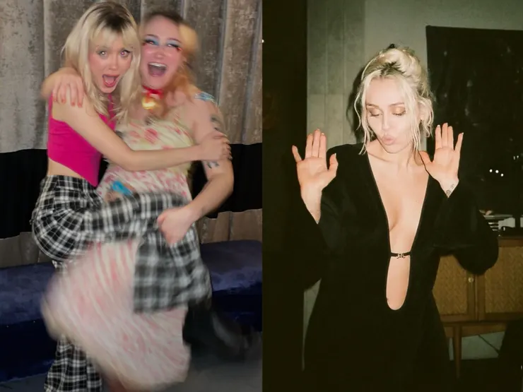 ▲ Z世代歌手 @maisiehpeters (左)與千禧世代歌手 @mileycyrus (右)的拍攝方式無論「抖動」或「停頓」都是他們想要展現時代潮流和視覺效果的表現形態。(圖片來源:Instagram)