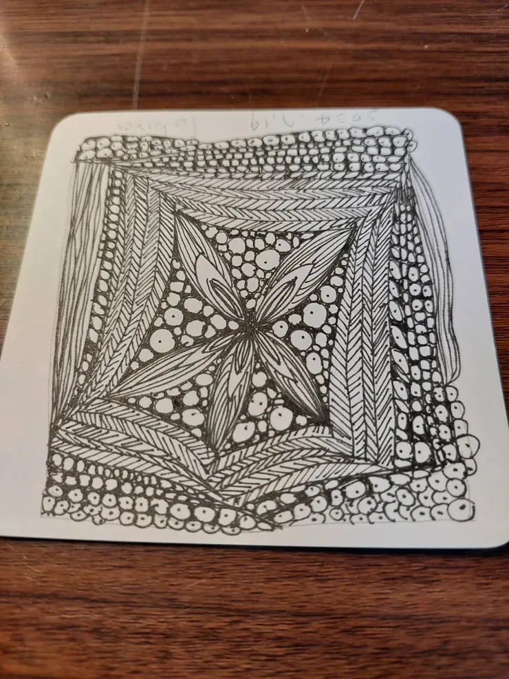 纏繞畫創作-鑲嵌